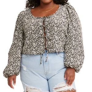 NWT Levi's Embry Front Tie Blouse Sz 2x